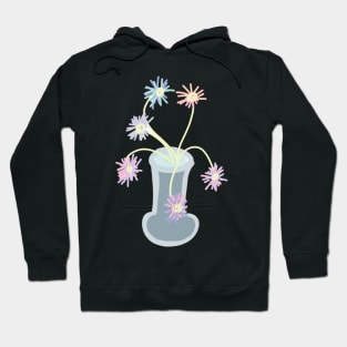 STARRY FLOWERS IN GREY VASE Hoodie